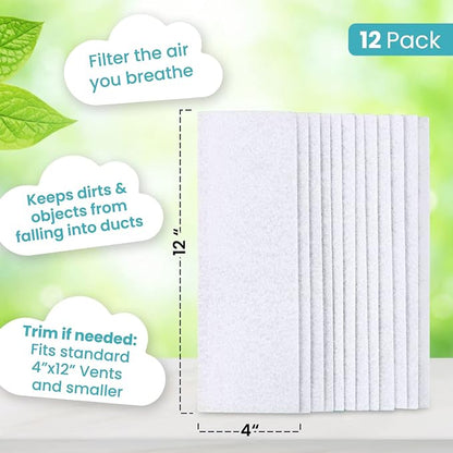 Air Vent Filters For Home 1 Pack of 12-4" x 12” – Register Vent Filters – AC - Image 3