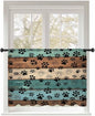 Sheer Curtains 45 Inch Length, Vintage Farmhouse Country Wooden Grain Privacy by Unknown