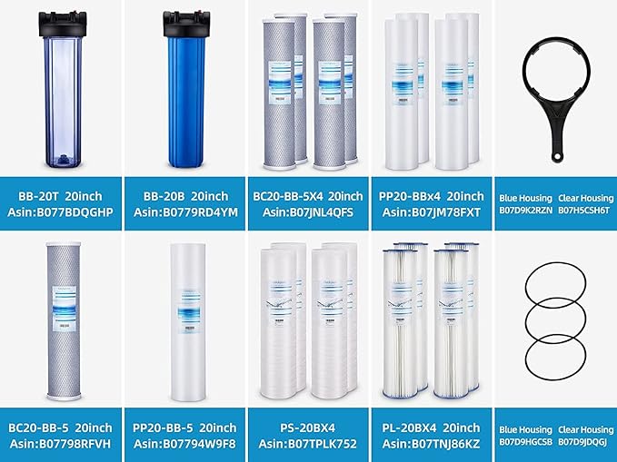 Geekpure 20 Inch Carbon Block Water Filter Reduce Chlorine Taste Odors - Image 6