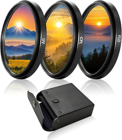 77mm UV-CPL-FLD Lens Filter Kit 3 Piece by WOKYO