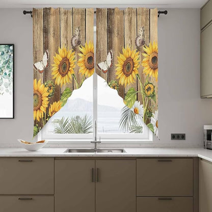 Farmhouse Sunflowers Swag Valances - Image 8