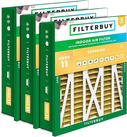 Filterbuy 20x20x5 Air Filter MERV 11 Superior Pet & Allergy Defense, by Filterbuy