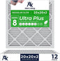 MervKing 20x20x2 Air Filter Actual Size: 19.7" x 19.7" x 1.75" MERV 8 MPR by MervKing
