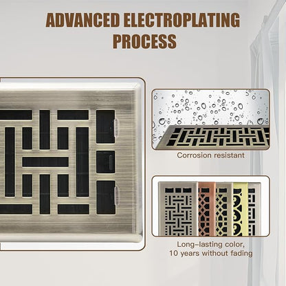 Air Floor Vent Adjustable Register 4x12 Inch Floor Register Vents - Image 7