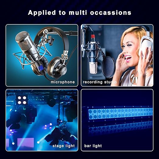 AuxLink XLR Cables, XLR Microphone Cable 25 ft 6 Pack, Gold-Plated 3-pin XLR Speaker Cable Male to Female Balanced Mic Cable