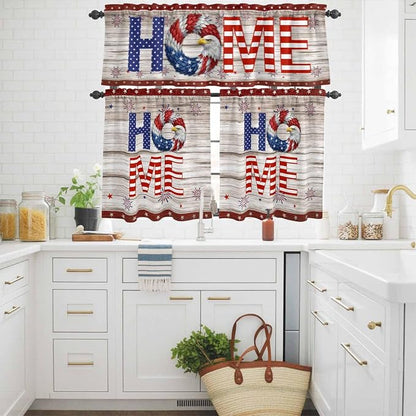 4th of July Kitchen Curtains Set 3 Piece - Image 3
