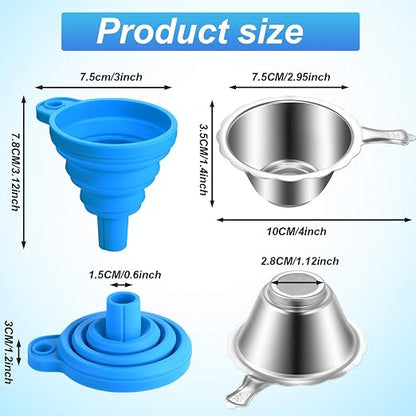 Boao 6 Pack Resin Funnels Filter 3D Printer Accessories Include Collapsible - Image 2