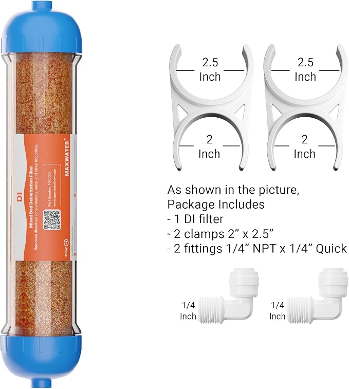 10" Refillable Mixed Bed Ion Exchange Aquarium Filter - Image 2