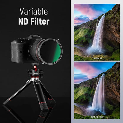NEEWER 2 in 1 77mm Variable ND Filter ND2–ND32&CPL Filter No X Cross/30 Layer - Image 6
