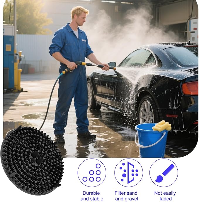 2PCS Car Wash Bucket Grit Trap Insert, 10.2" Vehicle Detailing Washing Filters - Image 6