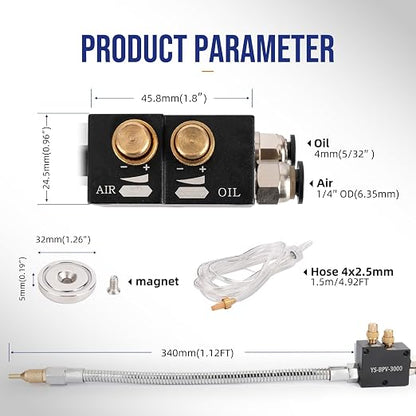 1/4" Coolant Mister with Magnet Base, CNC Cooling Spray - Image 2