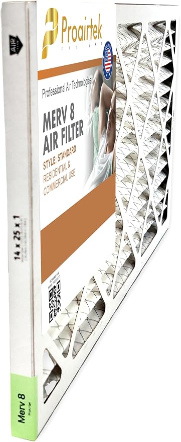 Proairtek AF14251M08SWH Model 14x25x1 Pack of 4 Air Filters, MERV 8; Ideal - Image 3