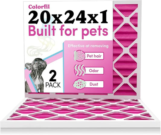 Colorfil 20x24x1 Air Filter | Made in the USA | Color Changing | Remove Cat and by ColorfilAirFilters