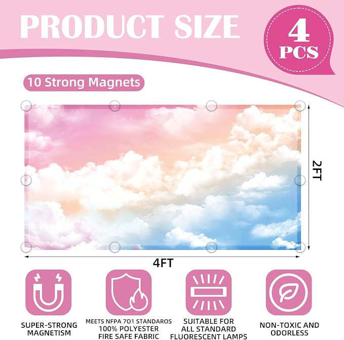 4 Pcs Fluorescent Light Covers - Image 3