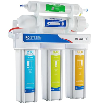 Max Water 5 Stage 100 GPD RO Standard Water Filtration System by MaxWater