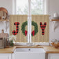 Red Green Christmas Kitchen Curtains 45 Inch Long 2 Panel Set, Rod Pocket by Unknown