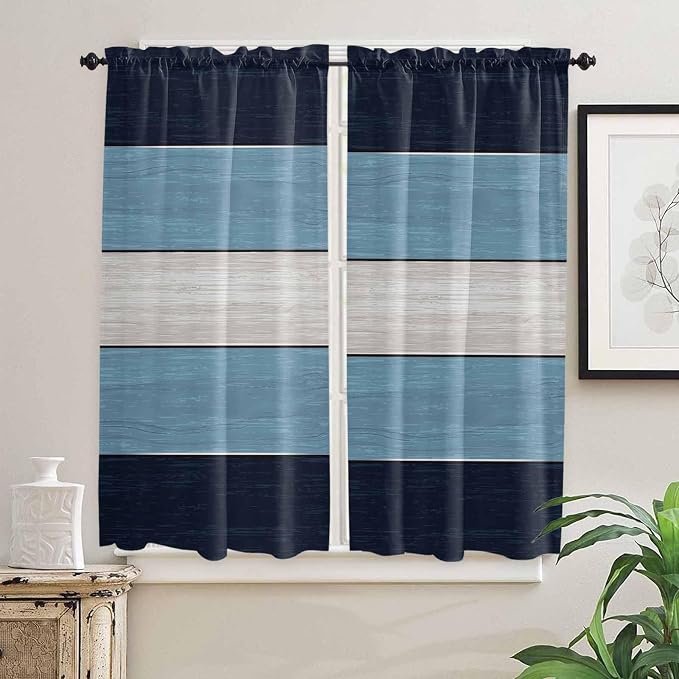 Vintage Country Woodcuts Window Valance Curtains, 2 Panel - Image 7
