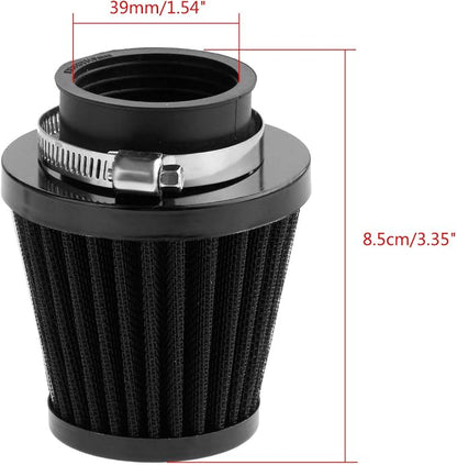 Mtsooning Motorcycle Air Filter Pod, 39mm Washable Universal Clamp-On Breathers - Image 3