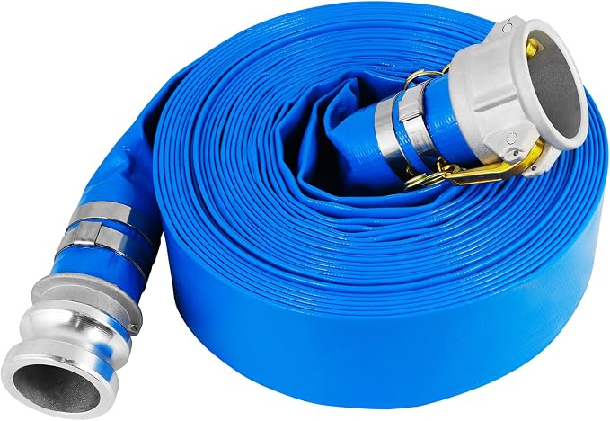 2'' x 50 Ft Discharge Hose, Heavy Duty PVC Lay Flat Water Backwash Hose by Unknown