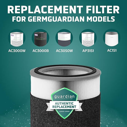 GermGuardian Filter V Smoke Clear HEPA Genuine Air Purifier Replacement Filter - Image 3