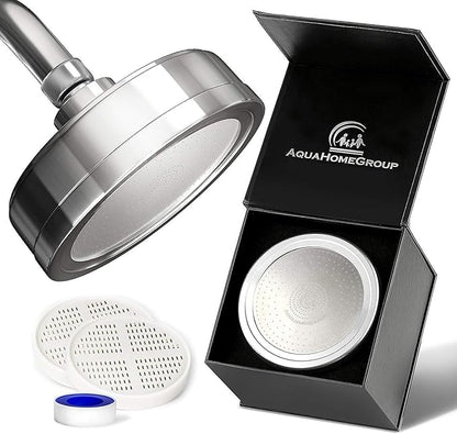 AquaHomeGroup Luxury Filtered Shower Head 2 Cartridges Vitamin C+E+A + 5 Shower by Aquahomegroup