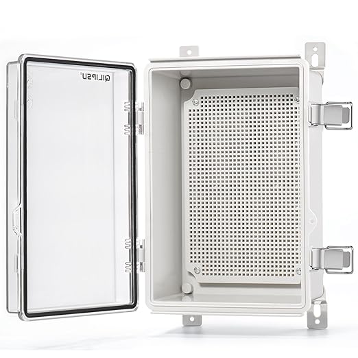 QILIPSU Outdoor WiFi Enclosure, 11.4"x7.5"x5.5" Waterproof Electrical Junction by QILIPSU