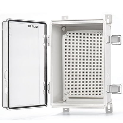QILIPSU Outdoor WiFi Enclosure, 11.4"x7.5"x5.5" Waterproof Electrical Junction by QILIPSU