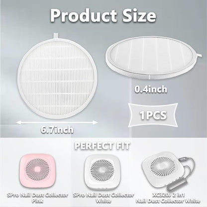 Nail Dust Collector Filter, Replacement Filters Compatible - Image 2