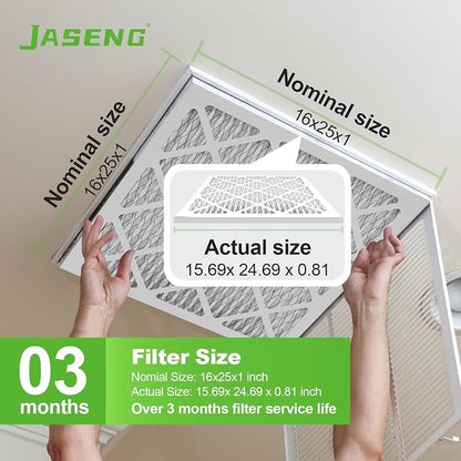 Furnace Filters 16x25x1 MERV 8, MPR 600, 2 Pack Air Filter - Image 2