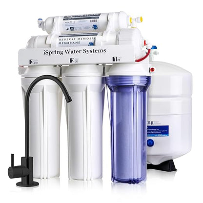 iSpring RCC7-BLK, NSF/ANSI 58 Certified, 5-Stage Reverse Osmosis System by iSpring