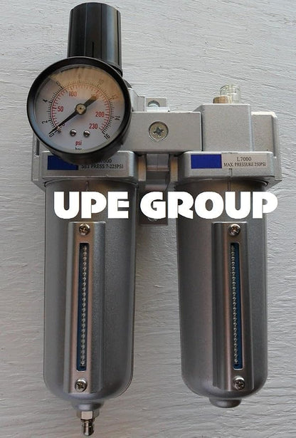 1/2" HEAVY DUTY COMBO PARTICULATE FILTER REGULATOR LUBRICATOR COMPRESSED AIR by THB