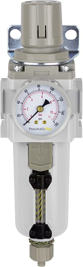 PneumaticPlus SAW400-N04BG-MEP Compressed Air Filter Regulator Piggyback Combo - Image 2