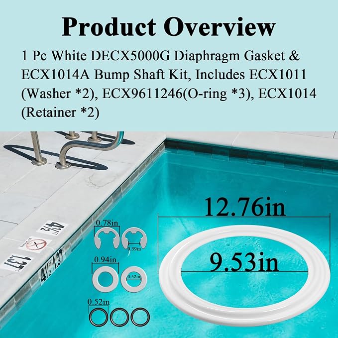 Diaphragm Gasket, Fit for Hayward Perflex DECX5000G, EC50AC Series Extended DE - Image 2