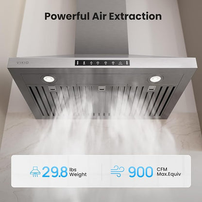 Wall Mount 36 Inch Range Hood 900 CFM, Ductless/Ducted Convertible Kitchen Hood - Image 2