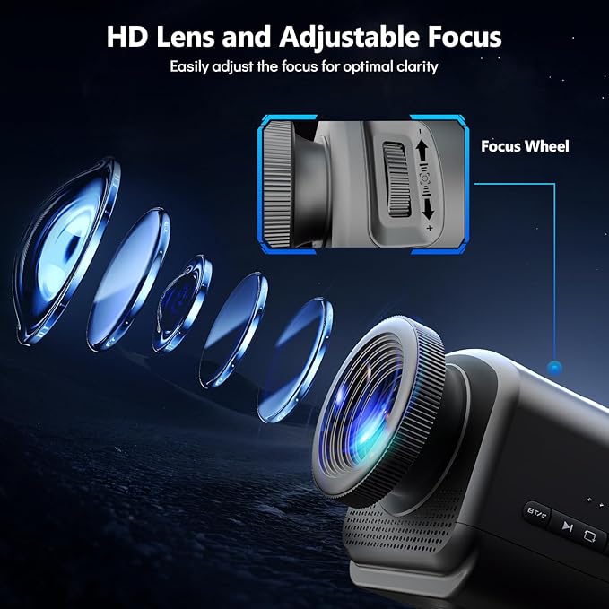 Rossetta 3D Projector, 60 Themes HD 3D Galaxy Projector with Bluetooth Speaker & Remote, 1H/2H Timer, Night Light for Bedroom, Home Decor, Party, Valentines Day, Gifts for Adults, Girls, Boys