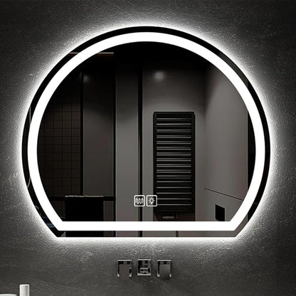Bathroom Mirror with 3 Colour LED Lights, Lighted Bathroom Makeup Wall Mounted by Unknown
