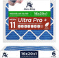 MervKing 16x20x1 Air Filter Actual Size: 15.7" x 19.7" x 0.75" MERV 11 MPR by MervKing
