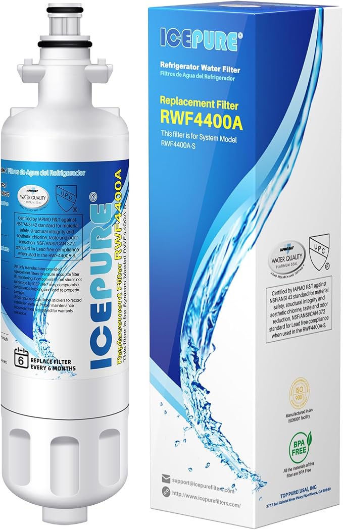 ICEPURE 4874960100 Refrigerator Water Filter Replacement by ICEPURE