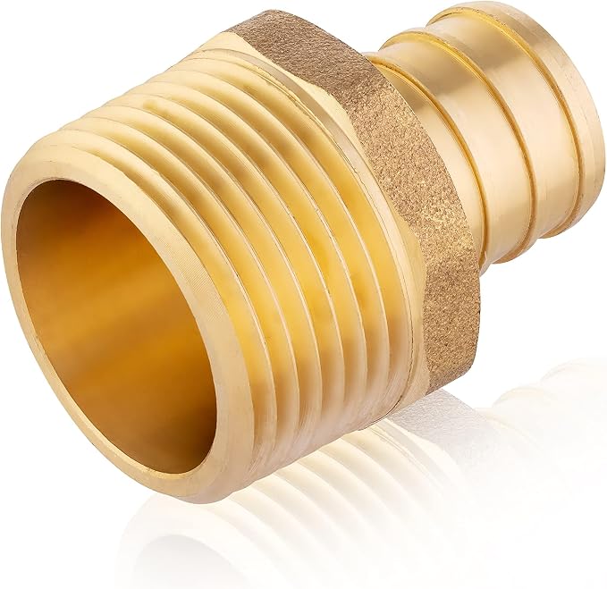 200 PCS EFIELD Pex Barb Crimp Brass Fittings 1/2 inch x 1/2 inch NPT Male by EFIELDPEXTUBING