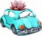Cute Light-Blue Car Succulent Planter Pot, Flower Pots Succulent Plants by Ascrafter