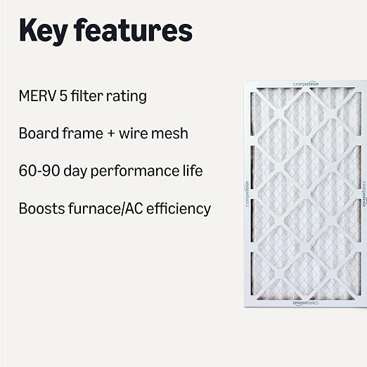 Amazon Basics Merv 5 AC Furnace Air Filter 14x25x1 inches - Image 2
