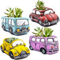 4 Pack Colorful Planters Pots, Indoor Small Plants Pots by Ascrafter