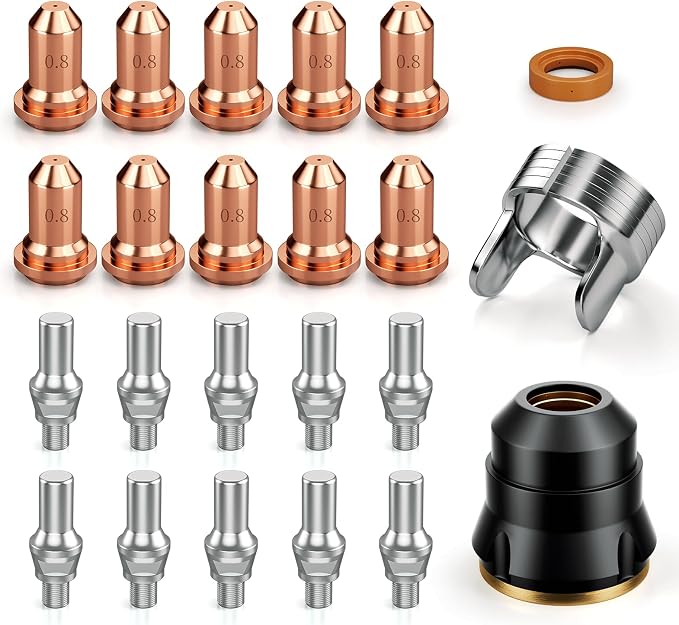 ARCCAPTAIN 23Pcs IPT60 Plasma Cutter Torch Consumables, .030" Plasma Cutter by ARCCAPTAIN