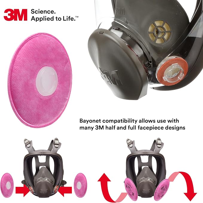 3M 2091 P100 Particulate Filter, 3 Pairs - Image 5