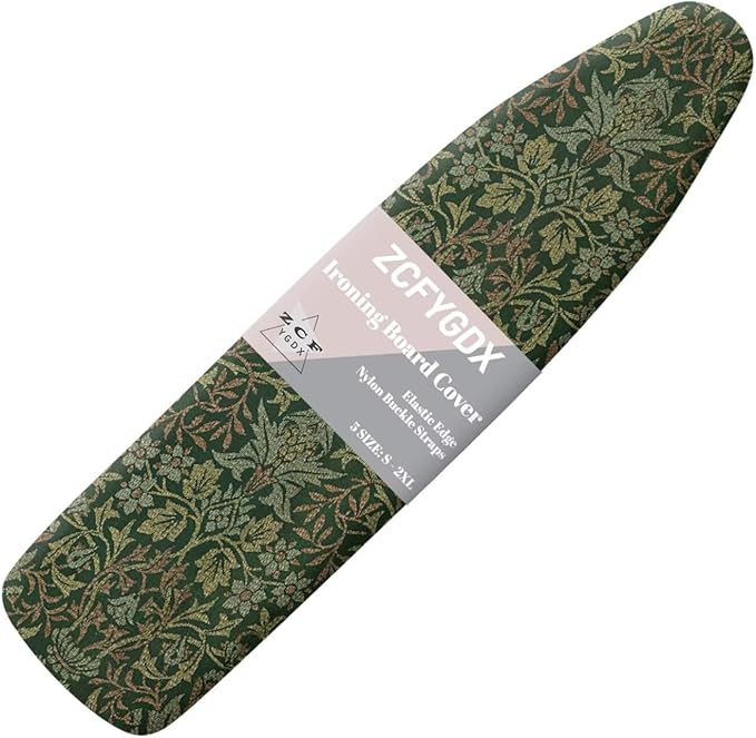 ZCFYGDX Breathable Ironing Board Cover Decor, Resist Scorching & Staining, 18x58 Wear & Soil Resistant Covers, Elastic Edges,3 Fasteners,Anti-Scorch Polyester Fabrics William Morris Prints