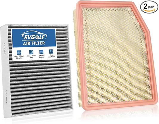 Engine+Cabin Air Filters Fit for 2019-2026 Silverado 1500＆Sierra 1500, by RVgolf