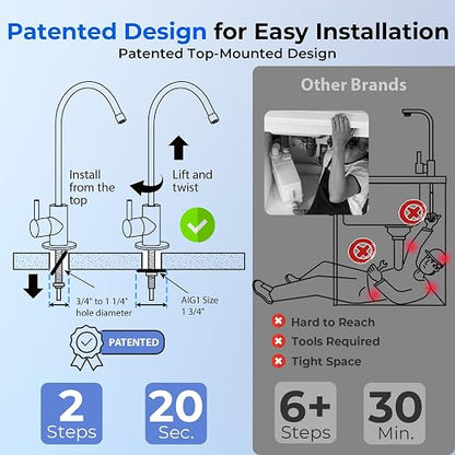 iSpring RCC2AK-UV, Upgraded 200 GPD, UV pH+ Reverse Osmosis System, 7-Stage RO - Image 8