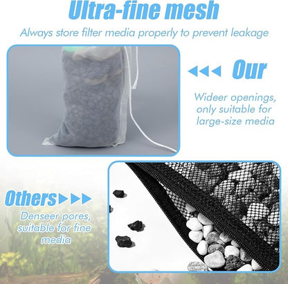 3 Pack 180 μm Filter Bag, Aquarium Media Bag - Image 4