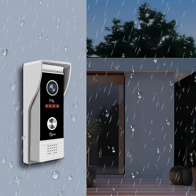 Video Doorbell Intercom System,10 Inches Touch Screen (Black) Video Doorbell Door Phone System,Support Remote Unlock, Dual-Way Intercom,Night Vision for Villa House Apartment (2-Camera + 3-Monitor)