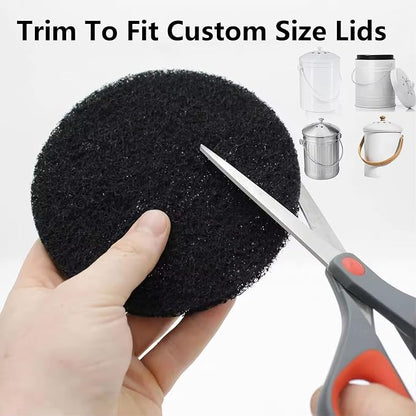 6 Pack Charcoal Filters for Compost Bucket – 6.7 Inch Round Activated Carbon - Image 6